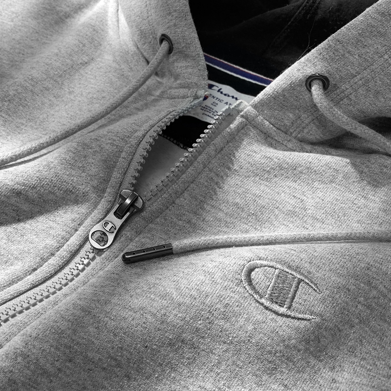 正品美版Champion连帽拉链卫衣男宽松薄绒外套女潮牌情侣开衫春秋