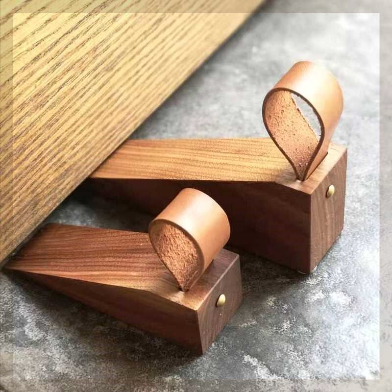 安全门挡门楔子防撞打孔实木门阻防风挡门器便捷创意门挡