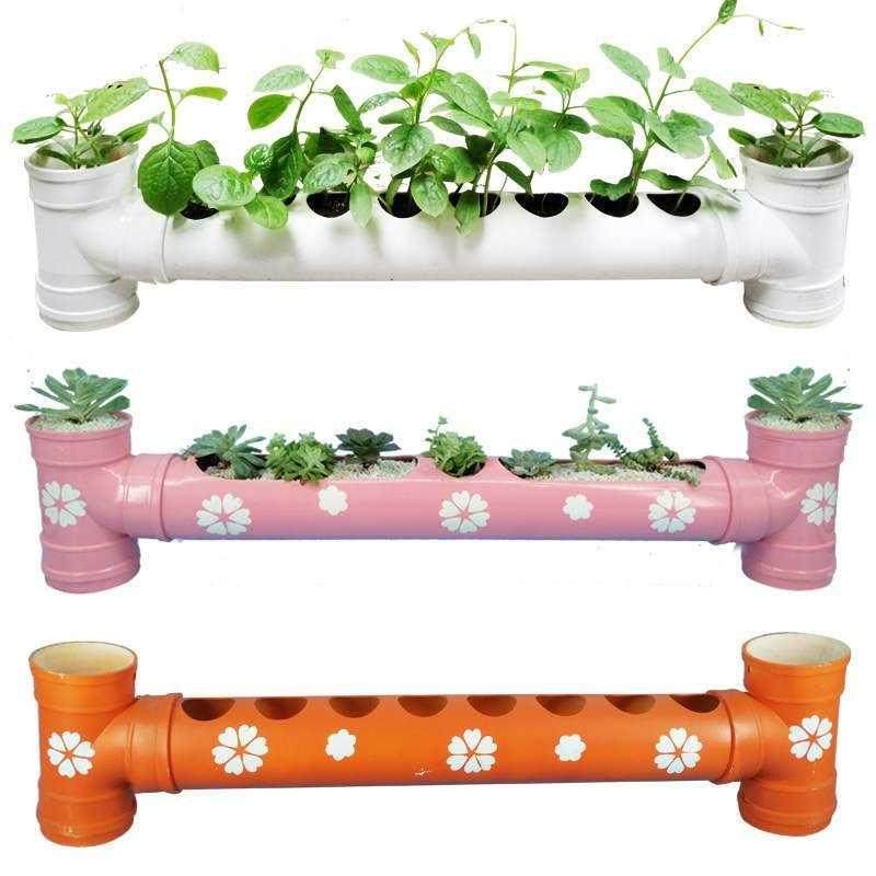 水管阳台种菜管道设备pvc花架幼儿园装饰养鱼花架