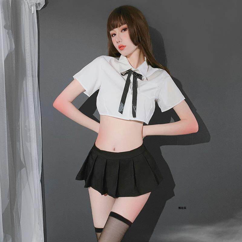 日系性感jk水手百褶裙背部透明主播夜店演出民族服装