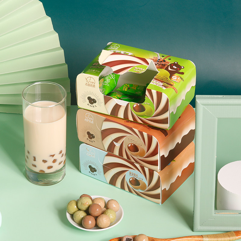 法思觅语珍珠奶茶糖网红黑糖巧克力日本味软糖糖果小零食80g