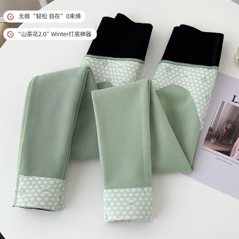 鲨鱼皮打底裤女外穿秋冬款收腹提臀瑜伽芭比裤无痕加绒大码紧身裤