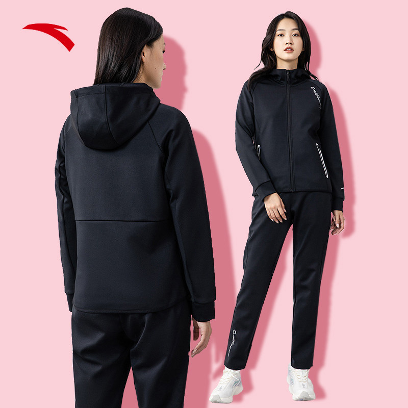 安踏运动套装秋装2022冬季新款休闲跑步健身运动套装