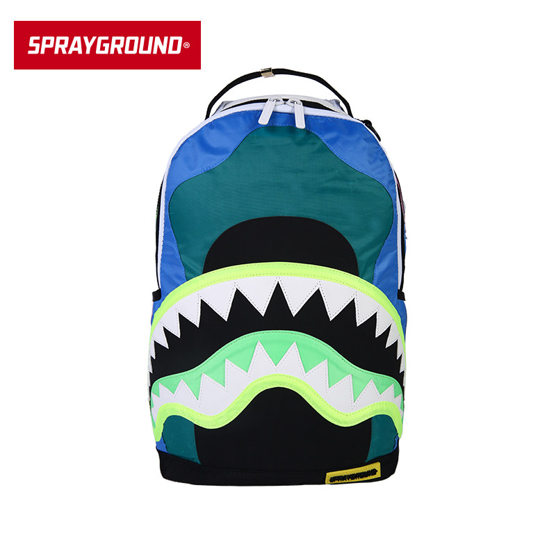 sprayground双肩包幻想鲨鱼时尚潮牌百搭书包书包男男女双肩背包