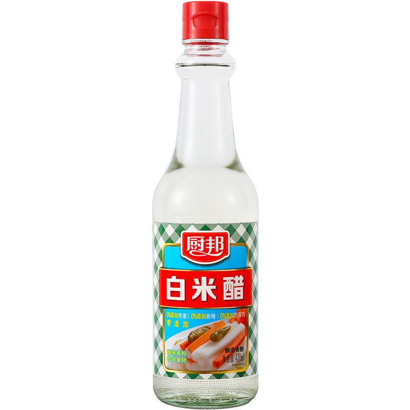 厨邦白米醋米醋420ml2瓶醋清味浓腌制浸泡炒菜醋制品