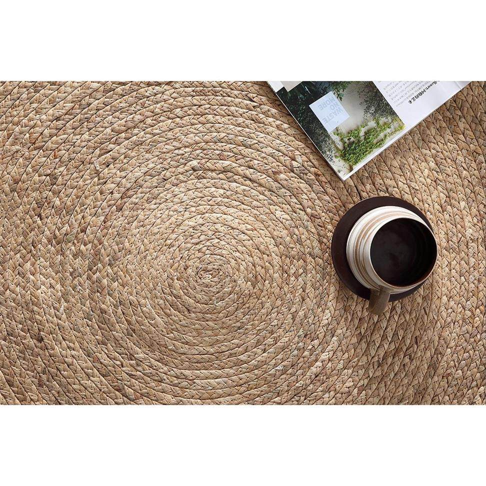 地毯越南水草植物手工草编编织圆形客厅茶几地垫