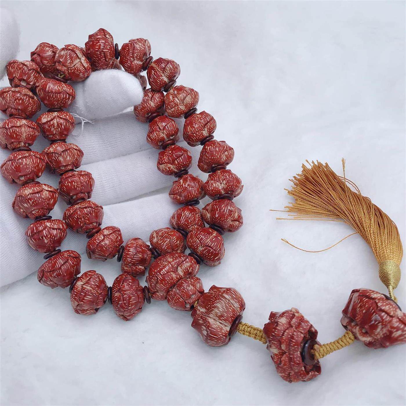 滴血莲花菩提提子手串手持佛珠念珠雕刻镂空佛珠