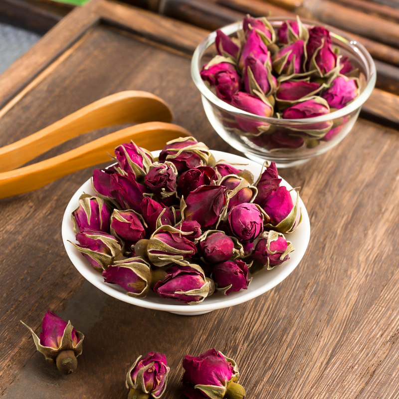 玫瑰花茶干玫瑰平阴特级食用重瓣玫瑰花茶泡水罐装玫瑰花冠茶￥5.1元