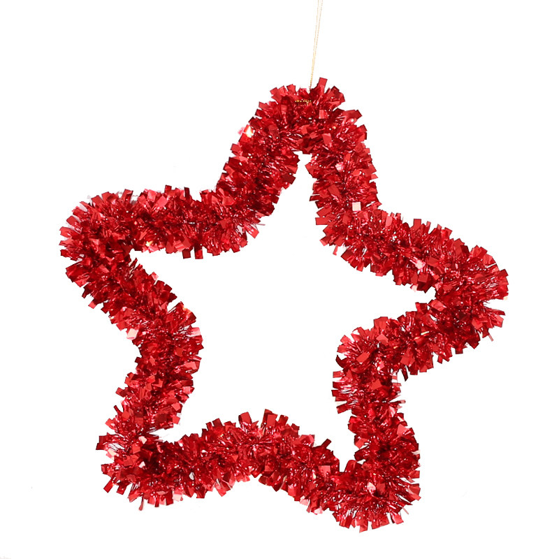 摆件圣诞节装饰挂饰创意彩色五星拉花ins家用圣诞装饰品