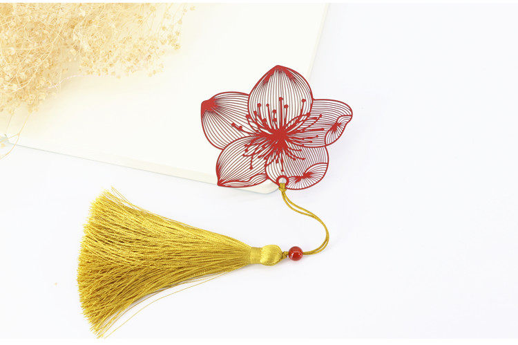 礼品书签爱的教师节文创精美学生小清新花语山茶花书签