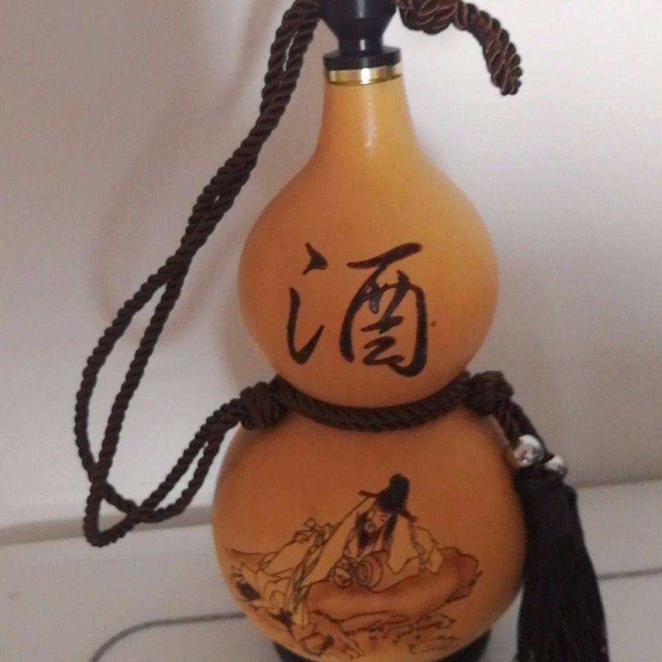 李白的酒葫芦防渗蜂蜡件仿古装酒水大号随身济公酒葫芦酒壶摆件挂
