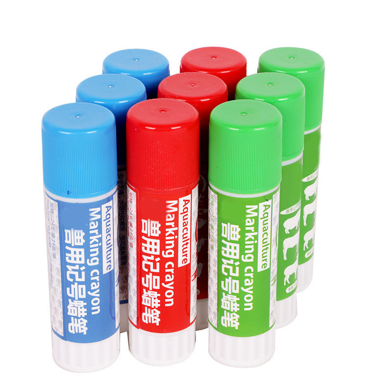 记号蜡笔画笔兽用猪用笔红绿蓝三色猪身标记畜牧器械