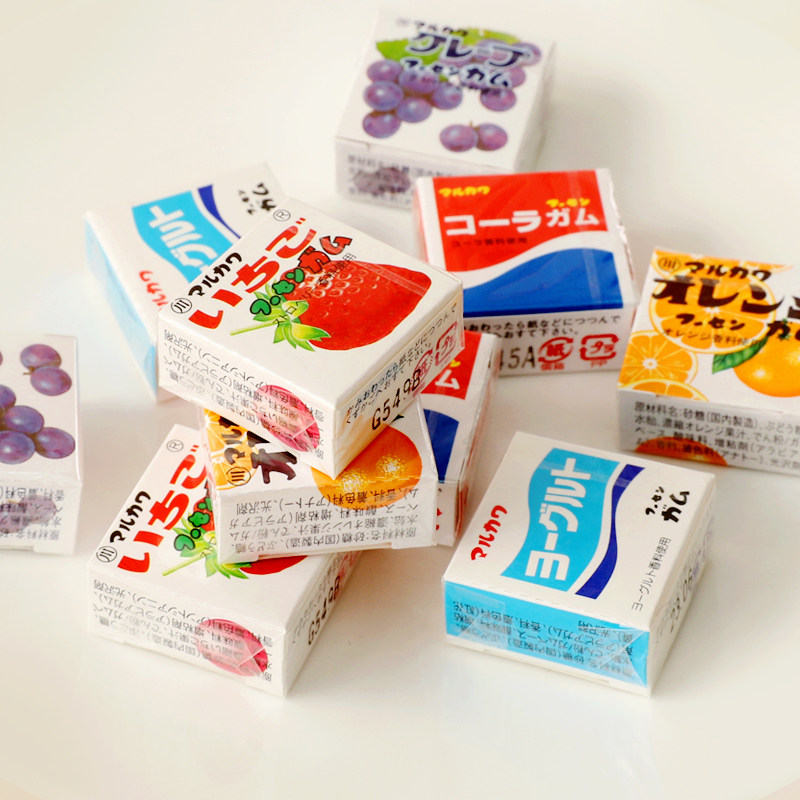 日本进口口香口糖丸川综合合水果味口香糖儿童糖果