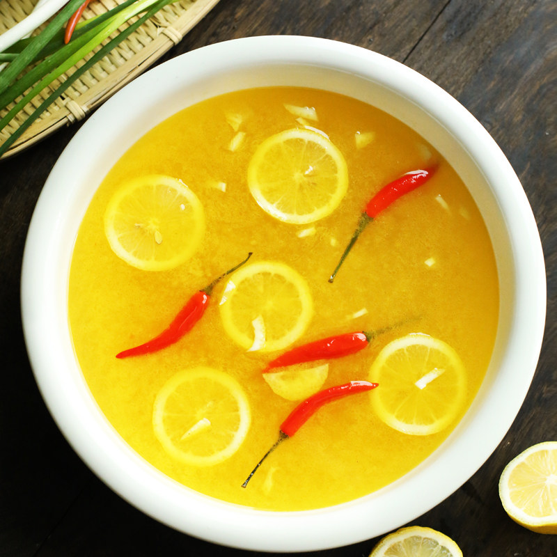 料鲜生柠檬金汤火锅底料250g不辣酸汤柠檬鱼清汤调料包商用配方