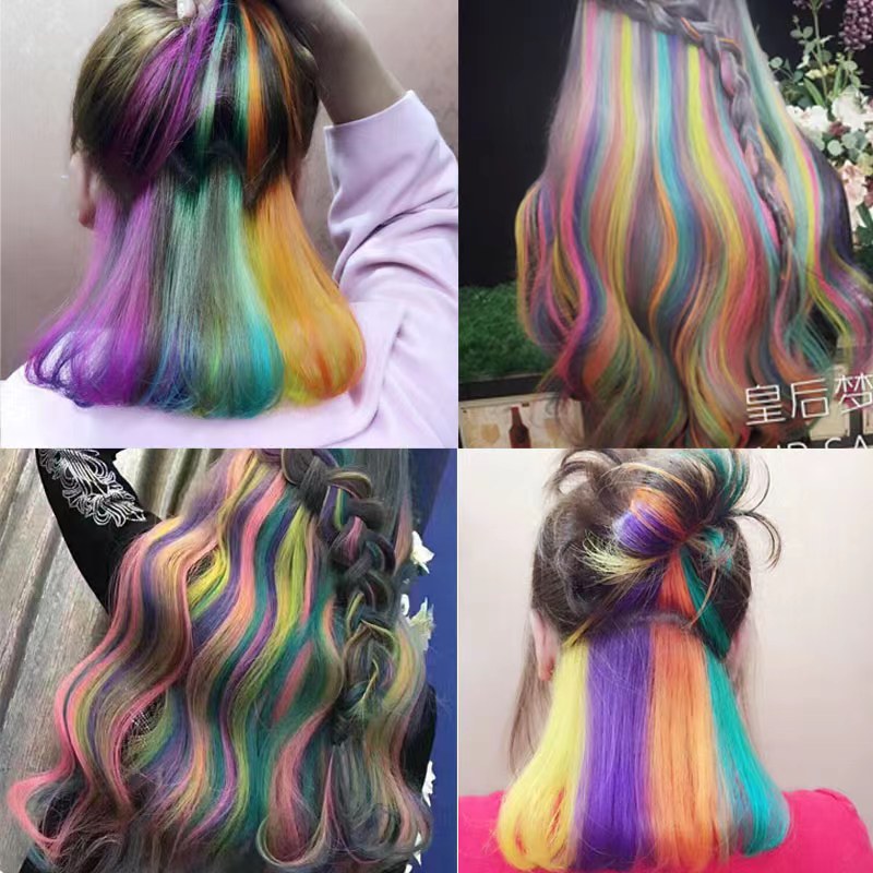 漂粉染发剂彩色头发渐变染发褪色粉挑染色亚麻彩染