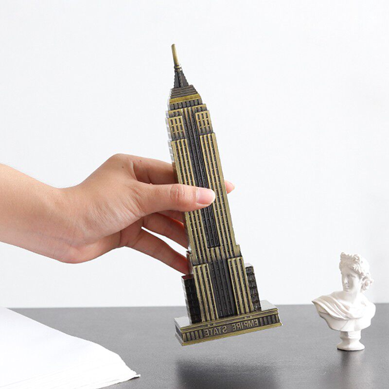 网红纽约帝国大厦金属建筑立体模型摆件锌合金摆件