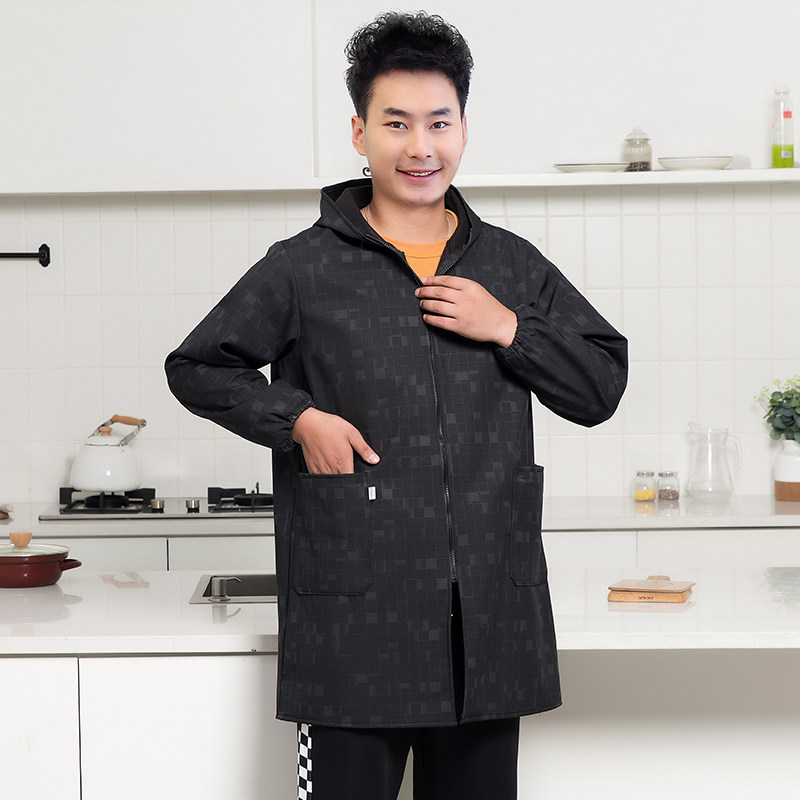 防水男士罩衣大人加绒加厚冬季厨房围裙