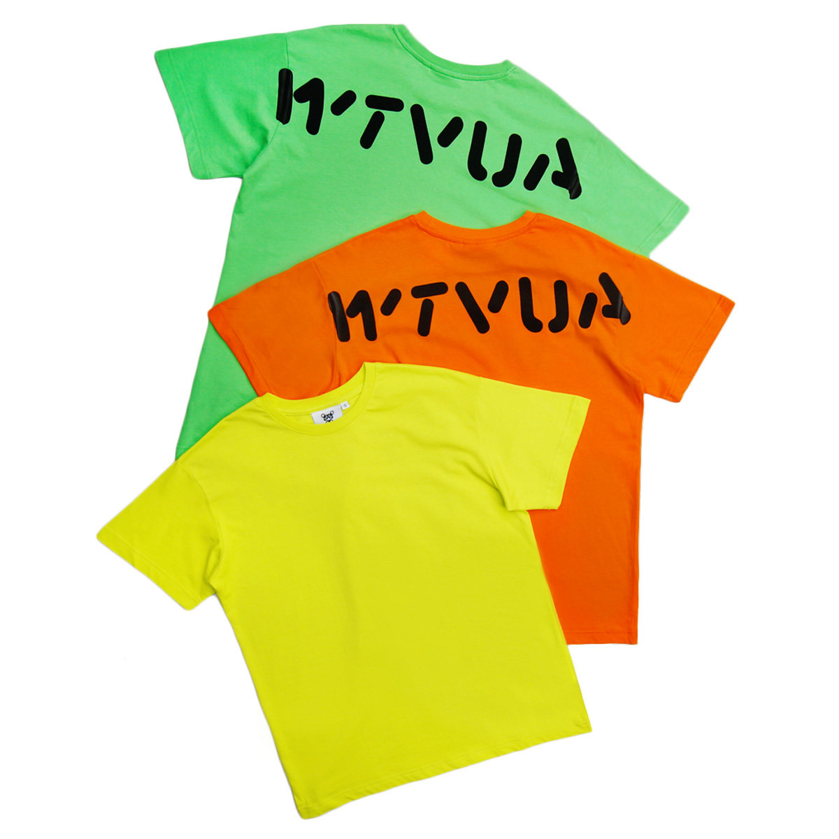 夏季体恤情侣短袖亮色绿橙户外黄绿橙荧光彩色t恤