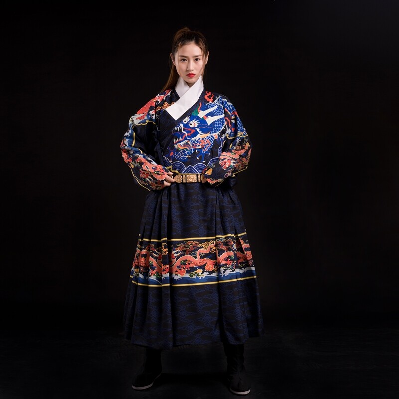 飞鱼龙鸣明制原创曳撒莽服贴里锦衣卫男女女同民族服装