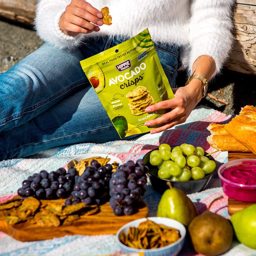 美国hippiesnacks牛油果酱鳄梨薄脆饼干无糖无麸薄脆饼干
