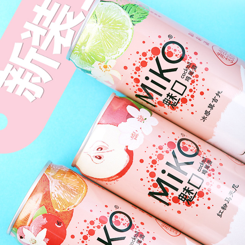 新款6罐miko魅口鸡尾酒低度微醺小酒果味拉罐预调鸡尾酒