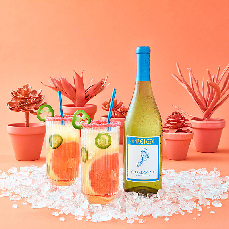 顽足barefoot白葡萄酒霞多丽智利葡萄酒红酒半干葡萄酒