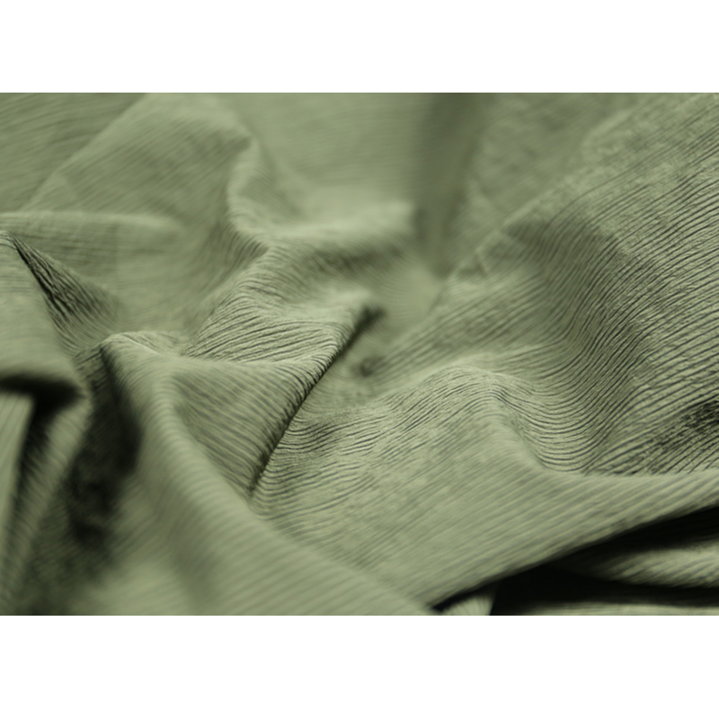 高档褶皱肌理面料设计师创意树皮棉服羽绒服时装海绵垫