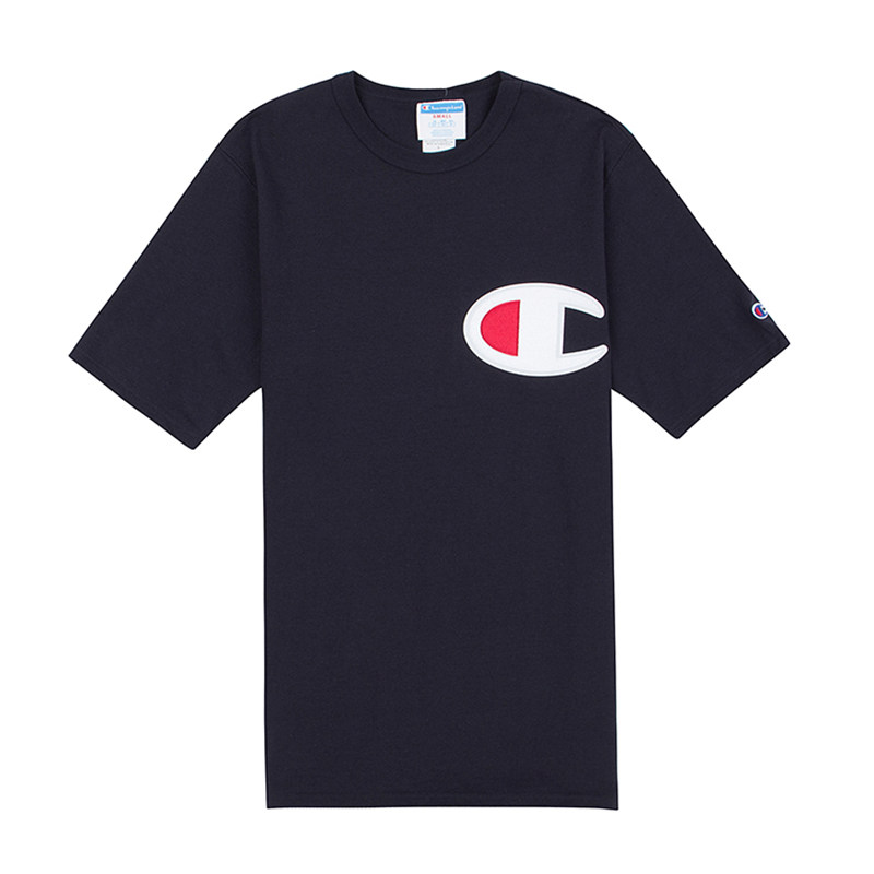 champion美版冠军男女打底经典logo休闲百搭情侣运动t恤