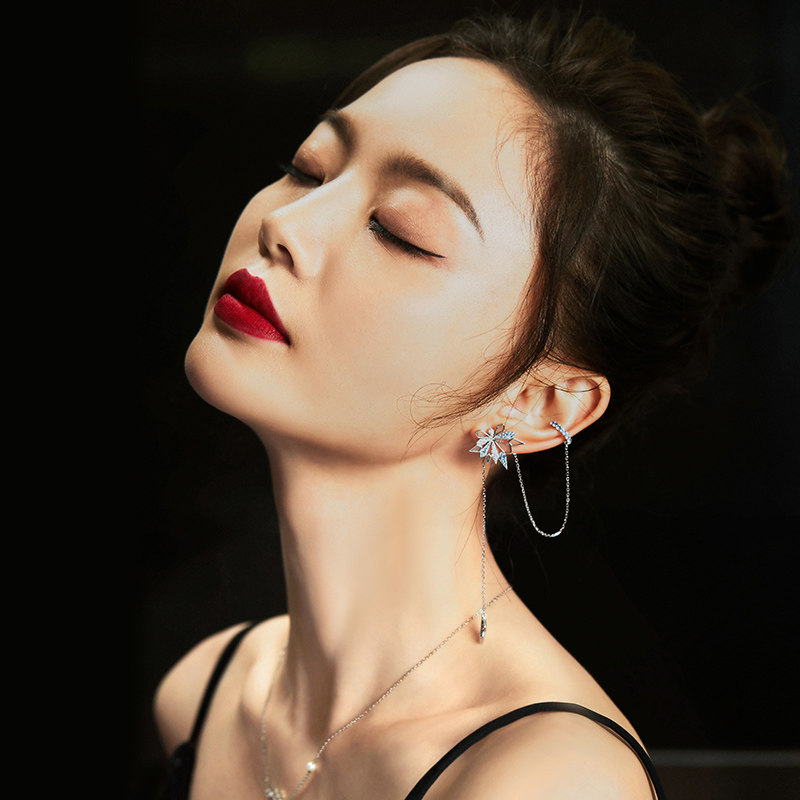 冰晶耳饰周大生dcs925银耳耳环清冷典雅耳钉耳钉