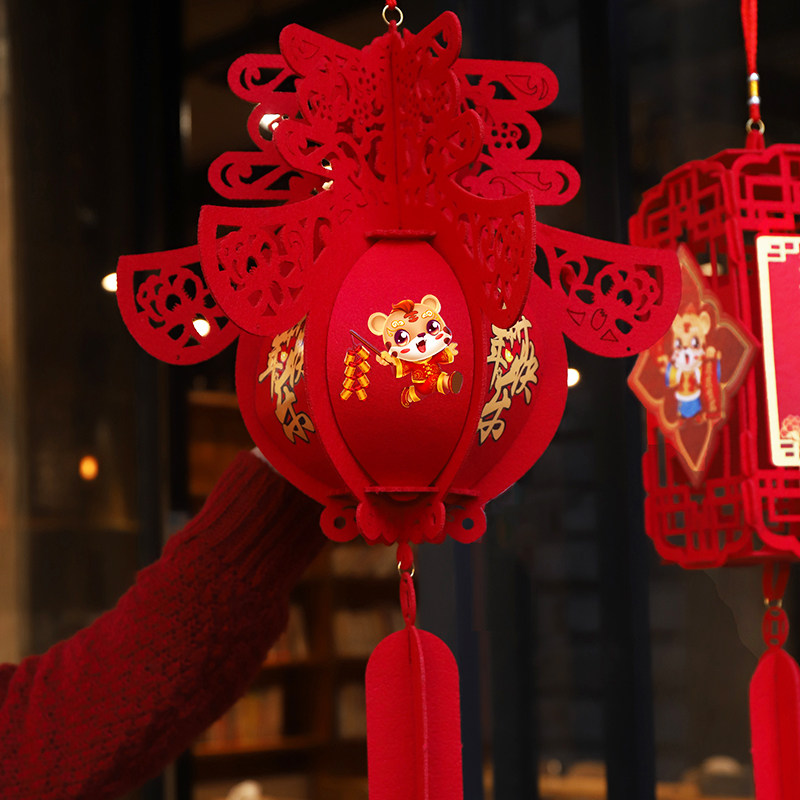 灯笼新年年货过年装饰小红红灯笼挂饰幼儿园儿童灯笼
