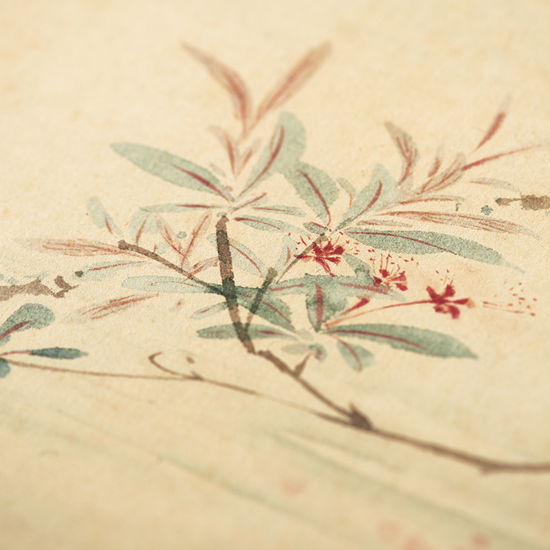 唐寅落花诗庭新中式卧室装饰画客厅挂画床头水墨现代装饰画