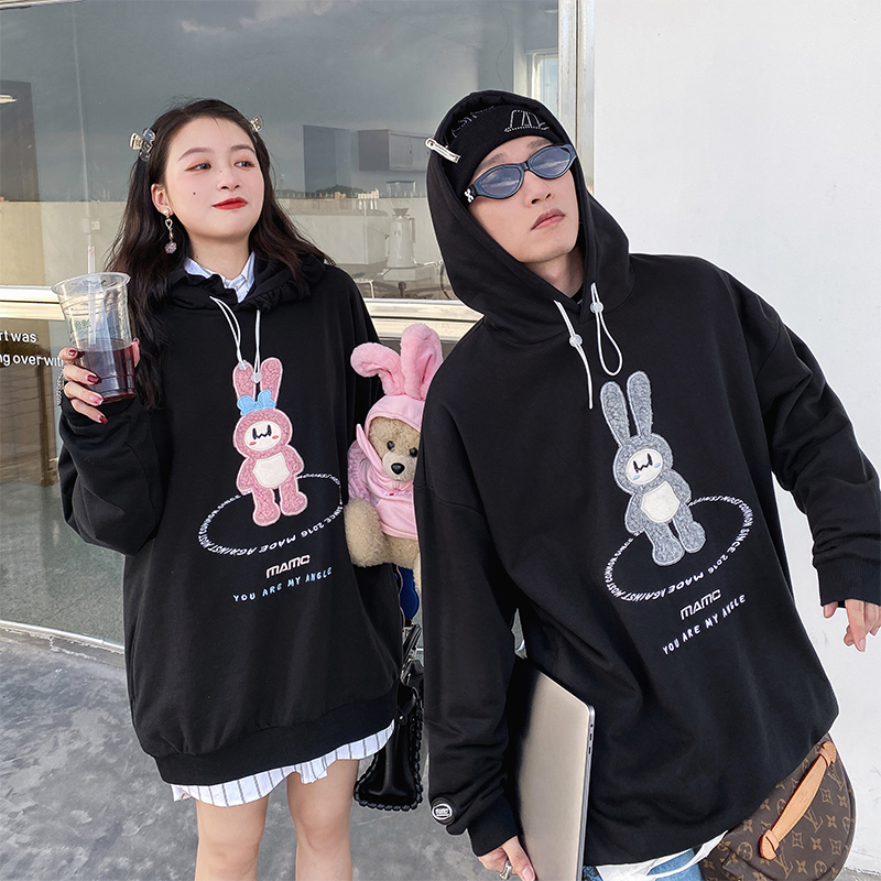 MAMC情侣毛绒兔卫衣情侣装春装2020年新款潮牌宽松男女春秋款外套