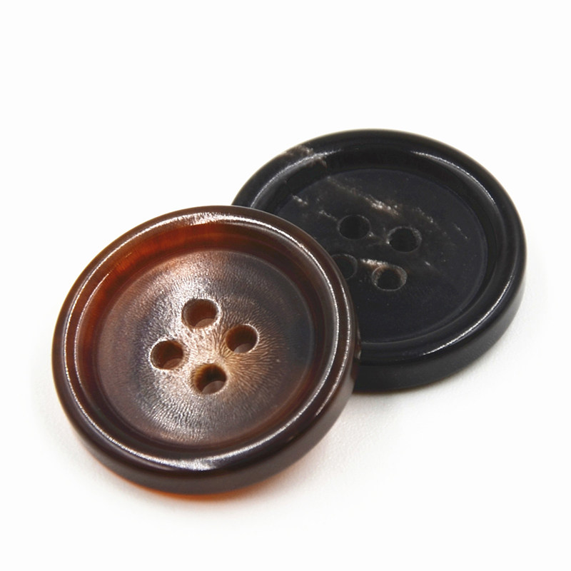 黑色钮扣皮衣西装休闲大衣正装男女细边圆形纽扣