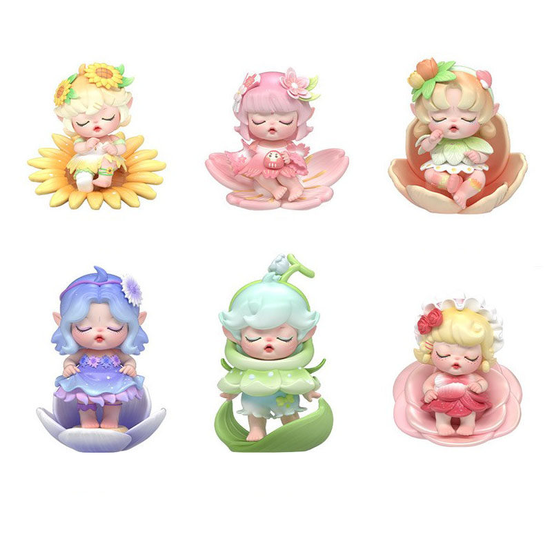 捕虫盲盒摆件公仔可爱娃娃潮玩一套女孩花之精灵flora潮玩盲盒