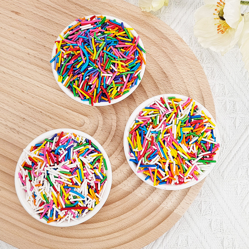 网红可食用巧克力糖针蛋糕装饰摆件彩色色彩针糖节日装扮用品