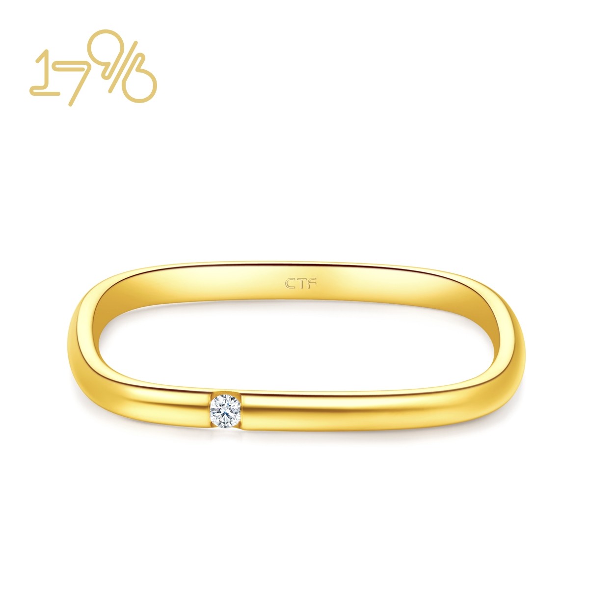 周大福17916钻石22k小方戒戒指钻戒ce63534 - 周大福17916旗舰店