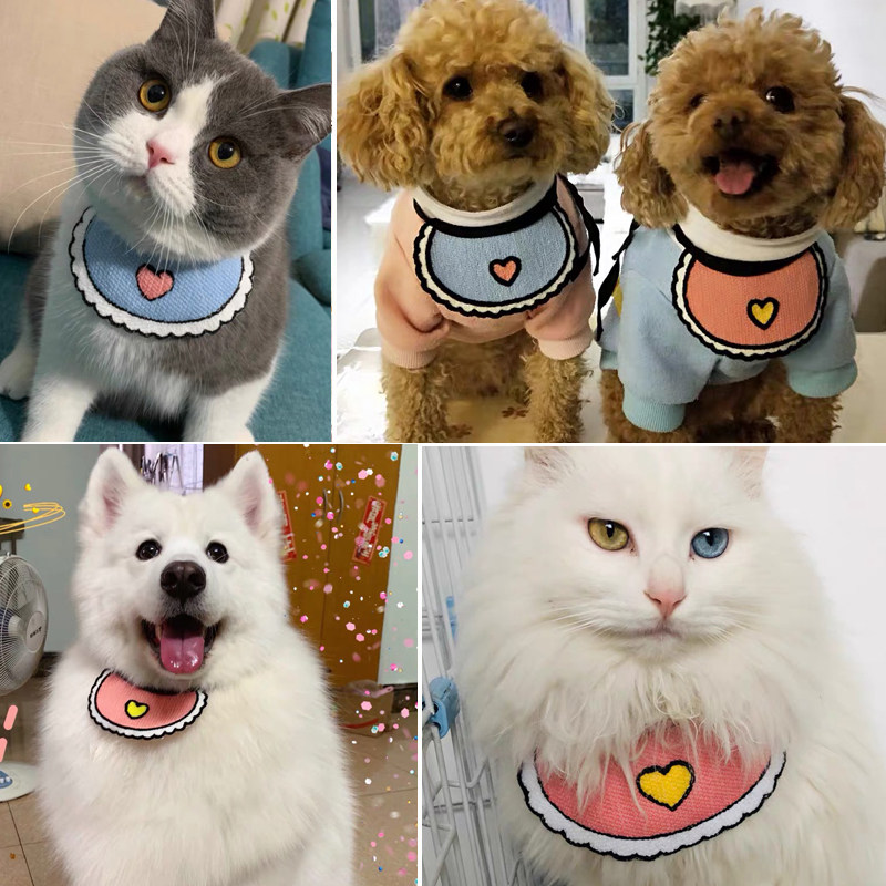 网红手工编织宠物猫咪狗狗口水围嘴围兜假领围巾