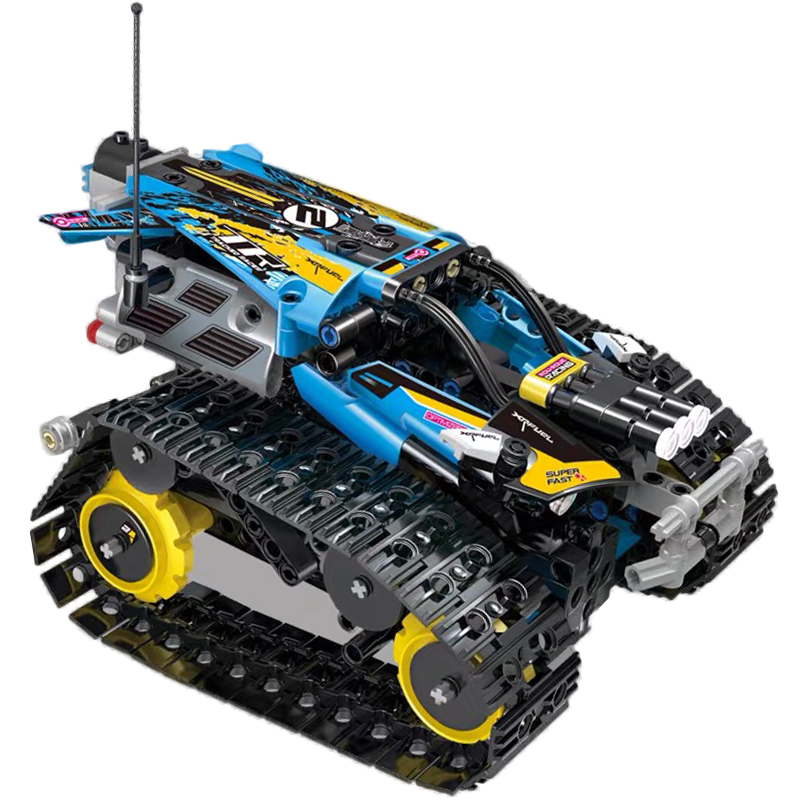 宇星模王少儿儿童编程积木手机app遥控电动履带塑料积木