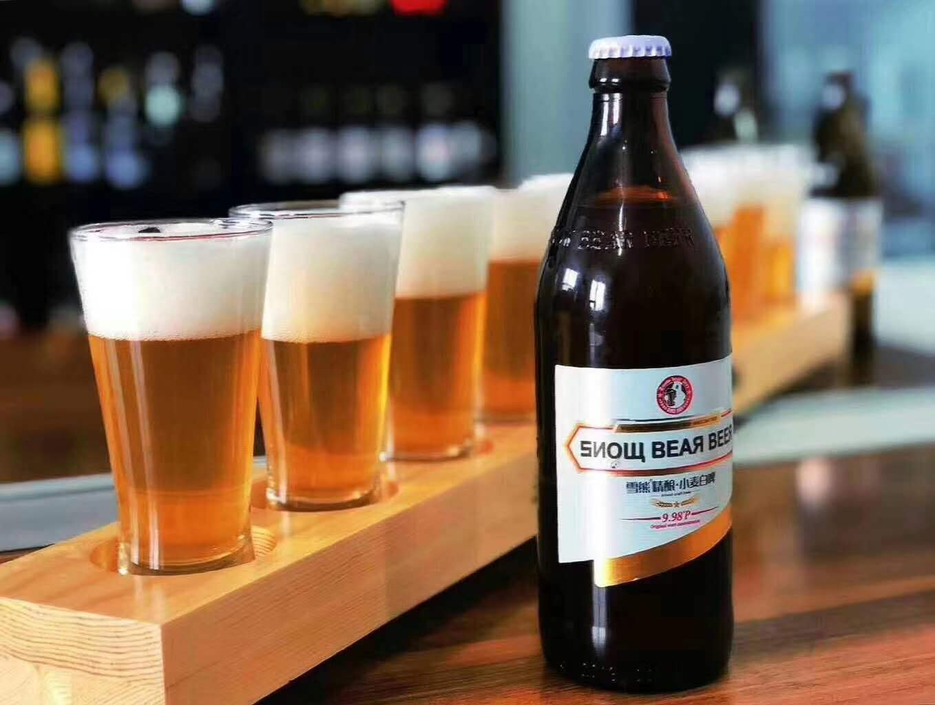 雪熊精酿小麦白啤439mlx6普通盖装9.98度进口麦芽啤酒