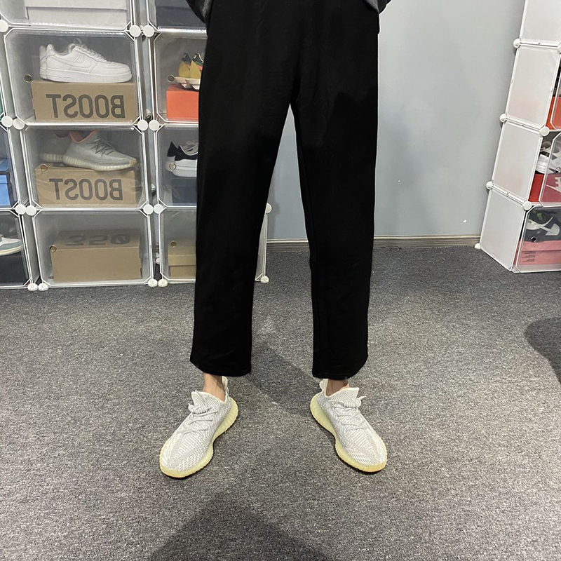 冬季阔腿裤垂感黑武士九分裤秋季韩版潮流百搭宽松直筒加绒裤子男