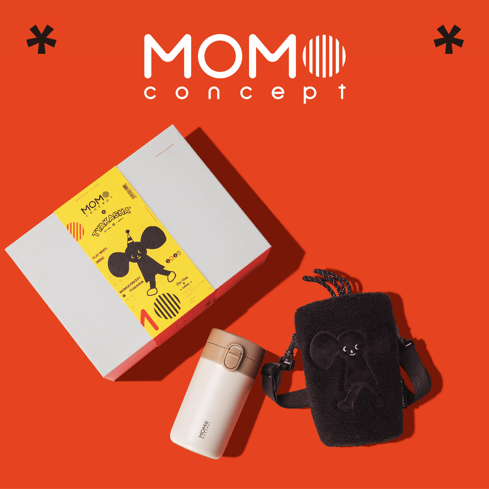 tyakasha塔卡沙联名日本momo保温杯咖啡杯简约车载便捷保温杯