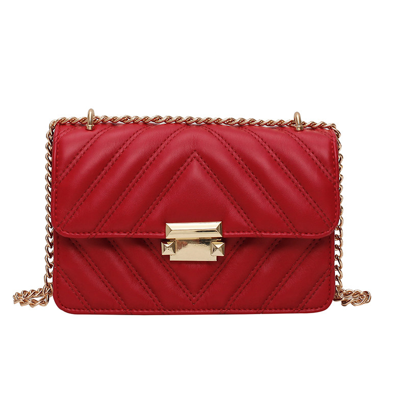 小ck红色新娘包结婚包包女包2020新款潮婚礼用链条单肩斜挎包小包