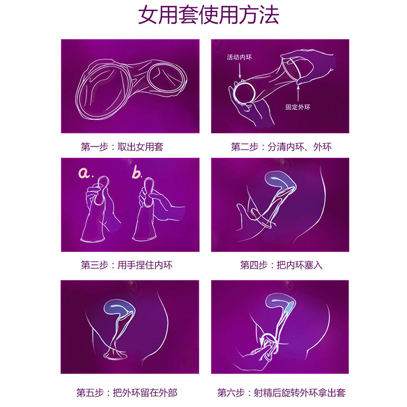 倍力乐套女用品计生戴计生双环女性隐形安全套超薄避孕套