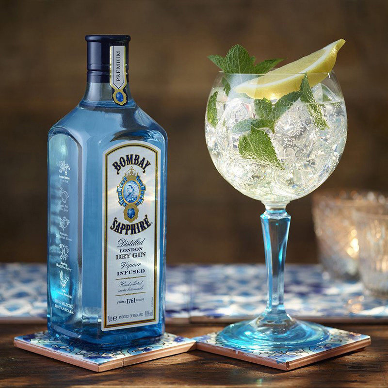 洋酒孟买蓝宝石金酒伦敦干毡酒杜松子露酒bombay金酒
