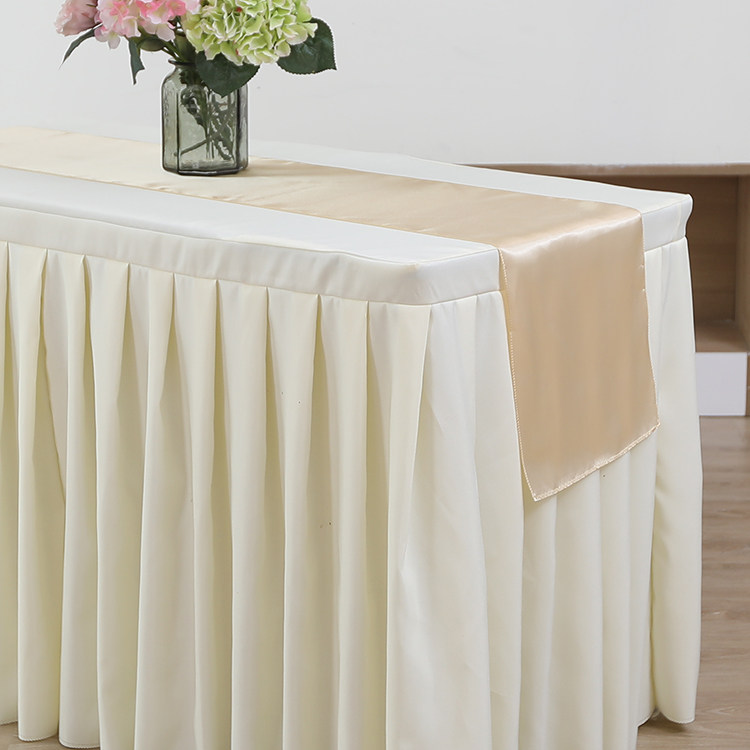 定制酒店桌旗台方形活动装饰布尖角平角桌旗酒大桌旗