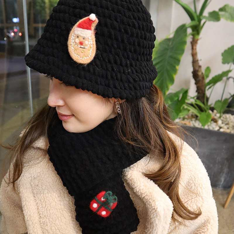 手工diy编织自制粗毛毛线冰条线圣圣诞节帽子帽子