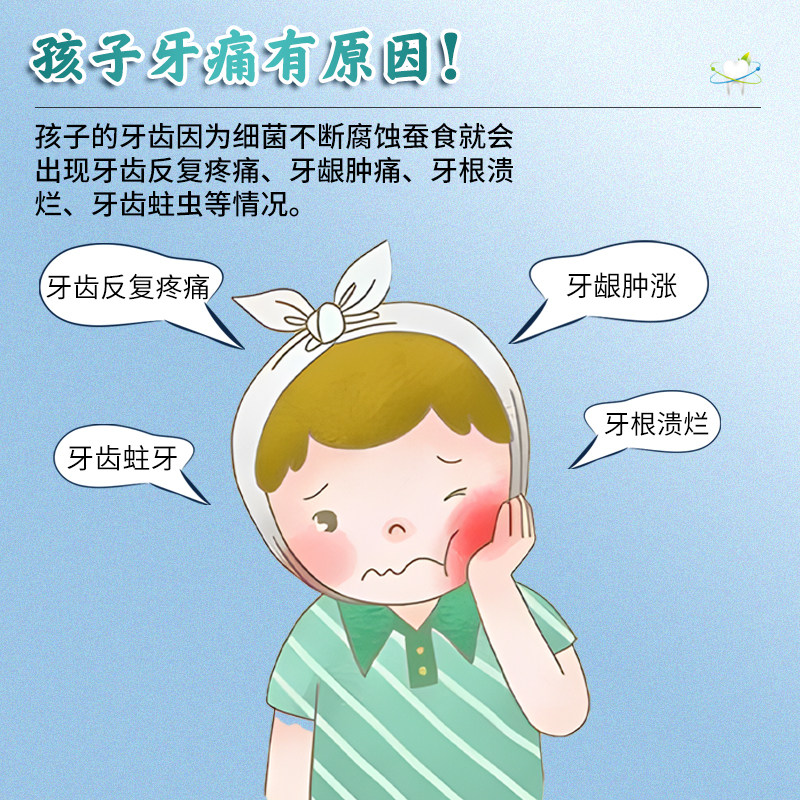 儿童牙齿肿痛牙龈速效止疼小孩神器炎消牙痛口鼻清洁杀菌消炎剂