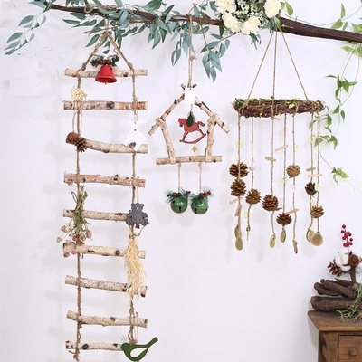 树枝吊饰摆件幼儿园森系植物户外装饰园区景观户外