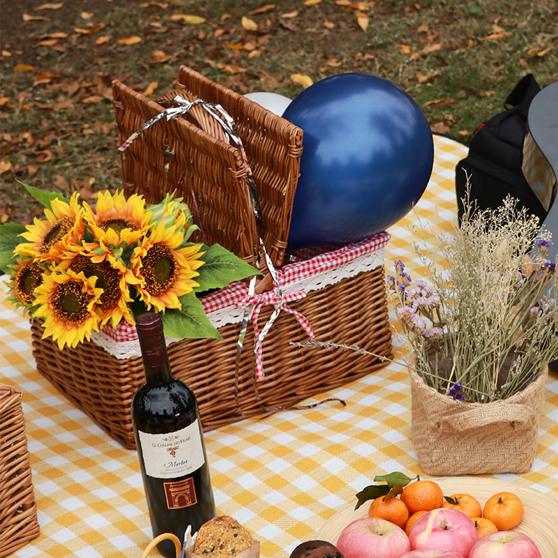 向日葵仿真花束野餐露营ins装饰拍照摆设道具仿真花