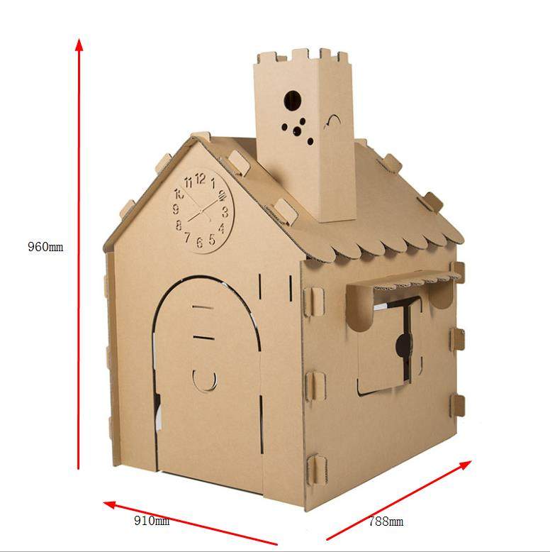大型纸质材料模型恐龙幼儿园动脑汽车白模填色